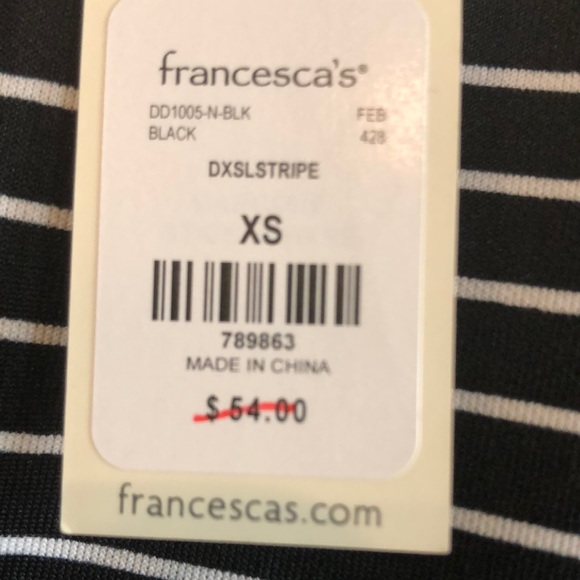 Black/White striped dress - size XS - Picture 4 of 4